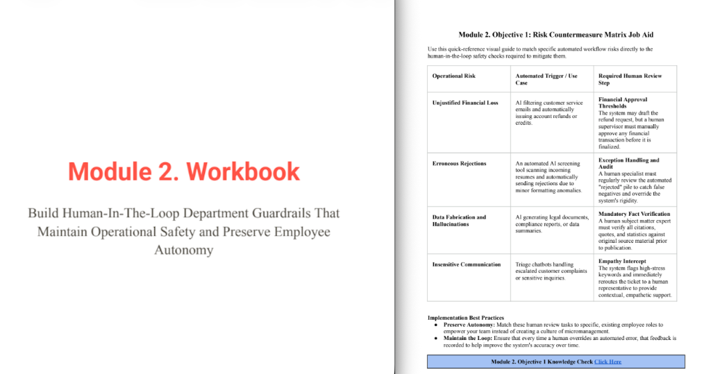 Module 2 Workbook and Risk Countermeasure Job Aid