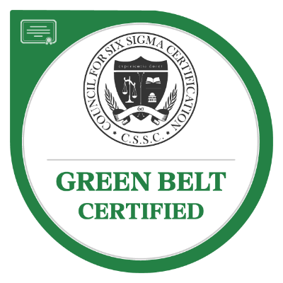 Council for Six Sigma Certification Green Belt Badge