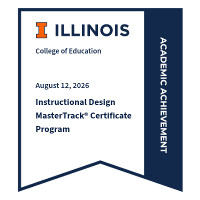 University of Illinois Instructional Design MasterTrack Certificate Badge